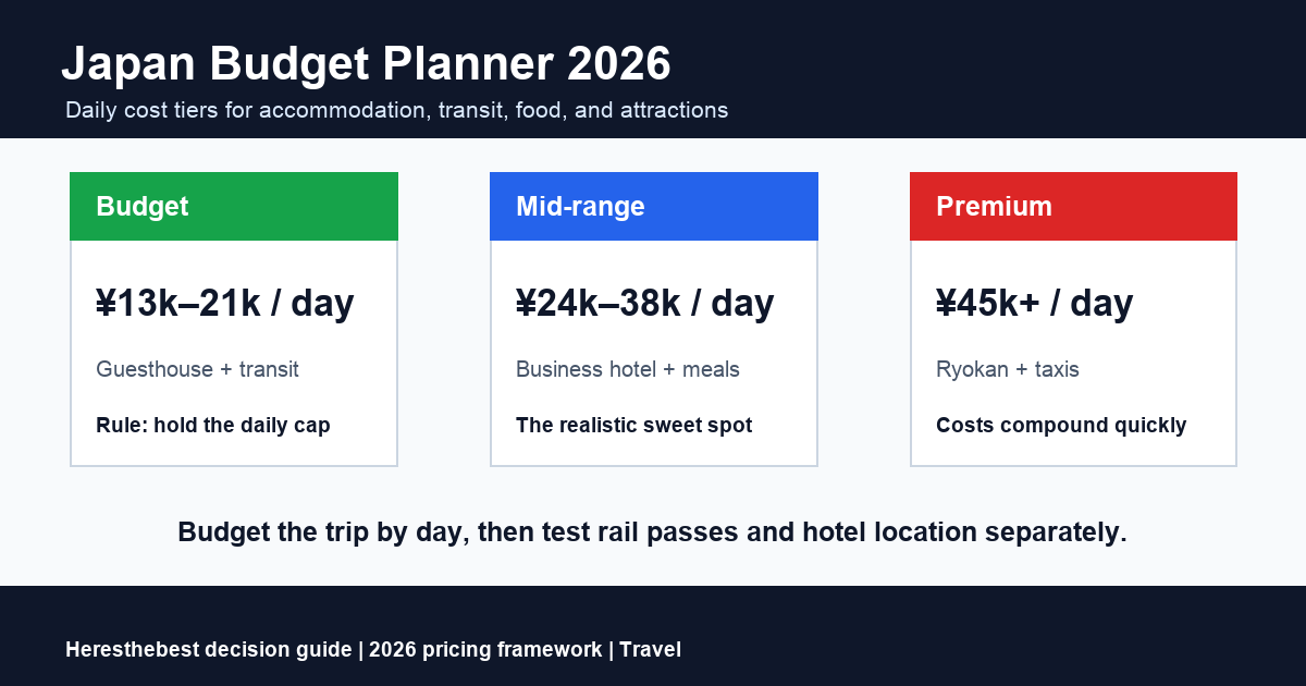 Japan Budget Planner 2026: Daily Costs, Transit and Hotels