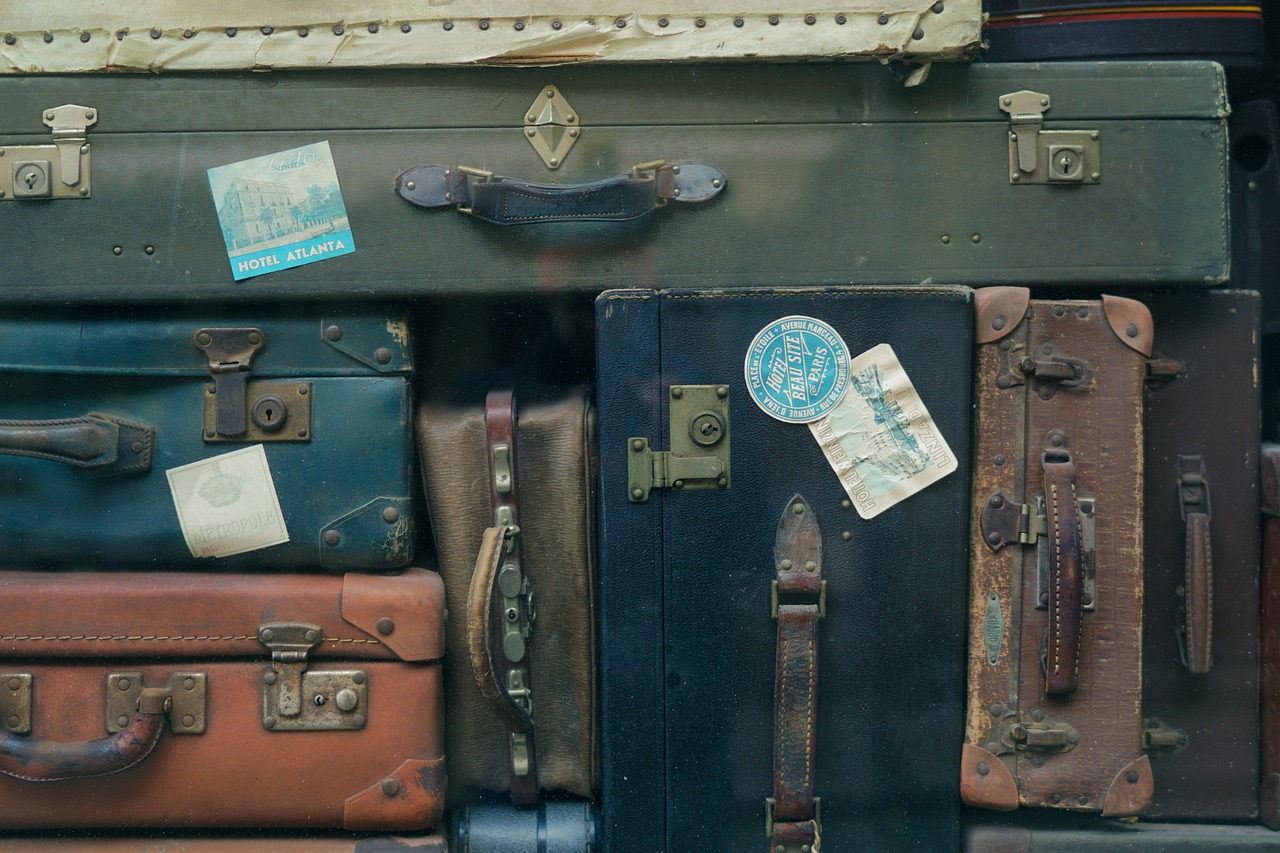 Travel luggage and suitcase illustrating cabin bag sizes for budget airline travel.